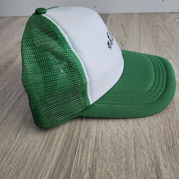 Unisex Trucker Mesh Beer Funny Hat (Green & White) - Picture 5 of 5